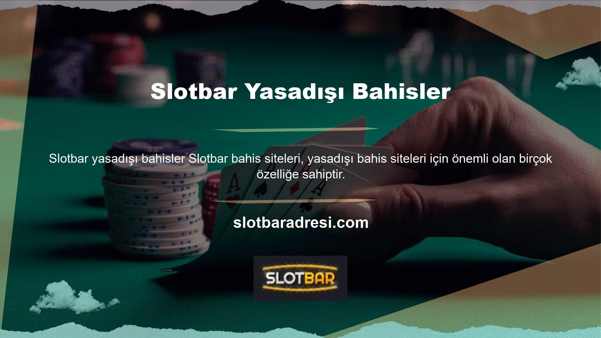 Depozito prosedürü yasadışı bahis alanlarına benzer